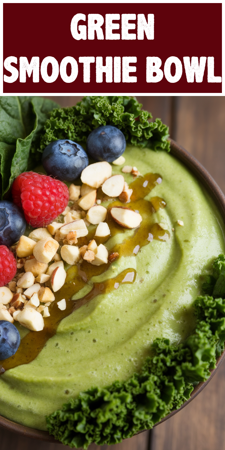 Green Smoothie Bowl Pinterest Pin