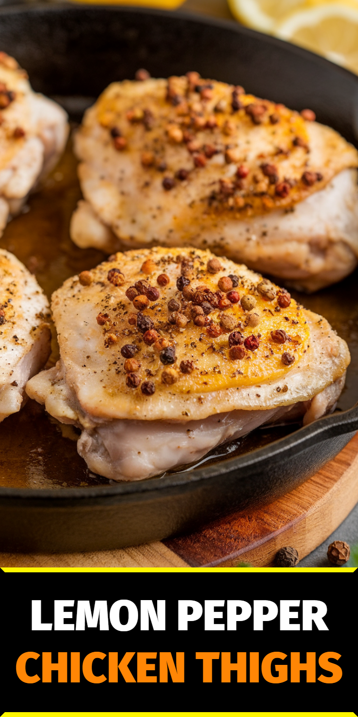 Lemon Pepper Chicken Thighs Pinterest Pin