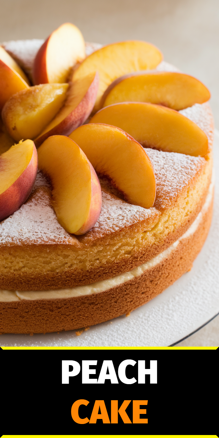 Peach Cake Pinterest Pin