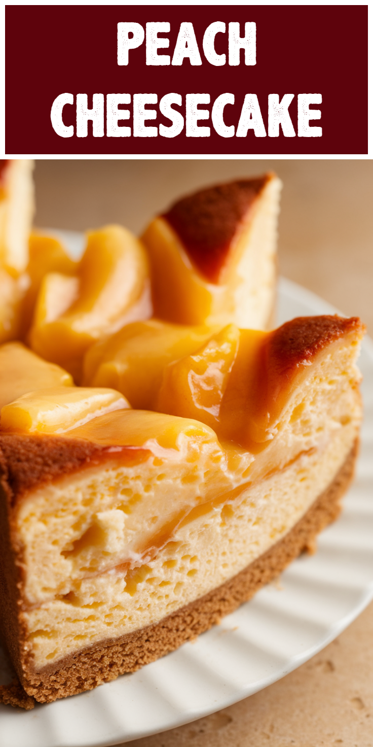 Peach Cheesecake Pinterest Pin