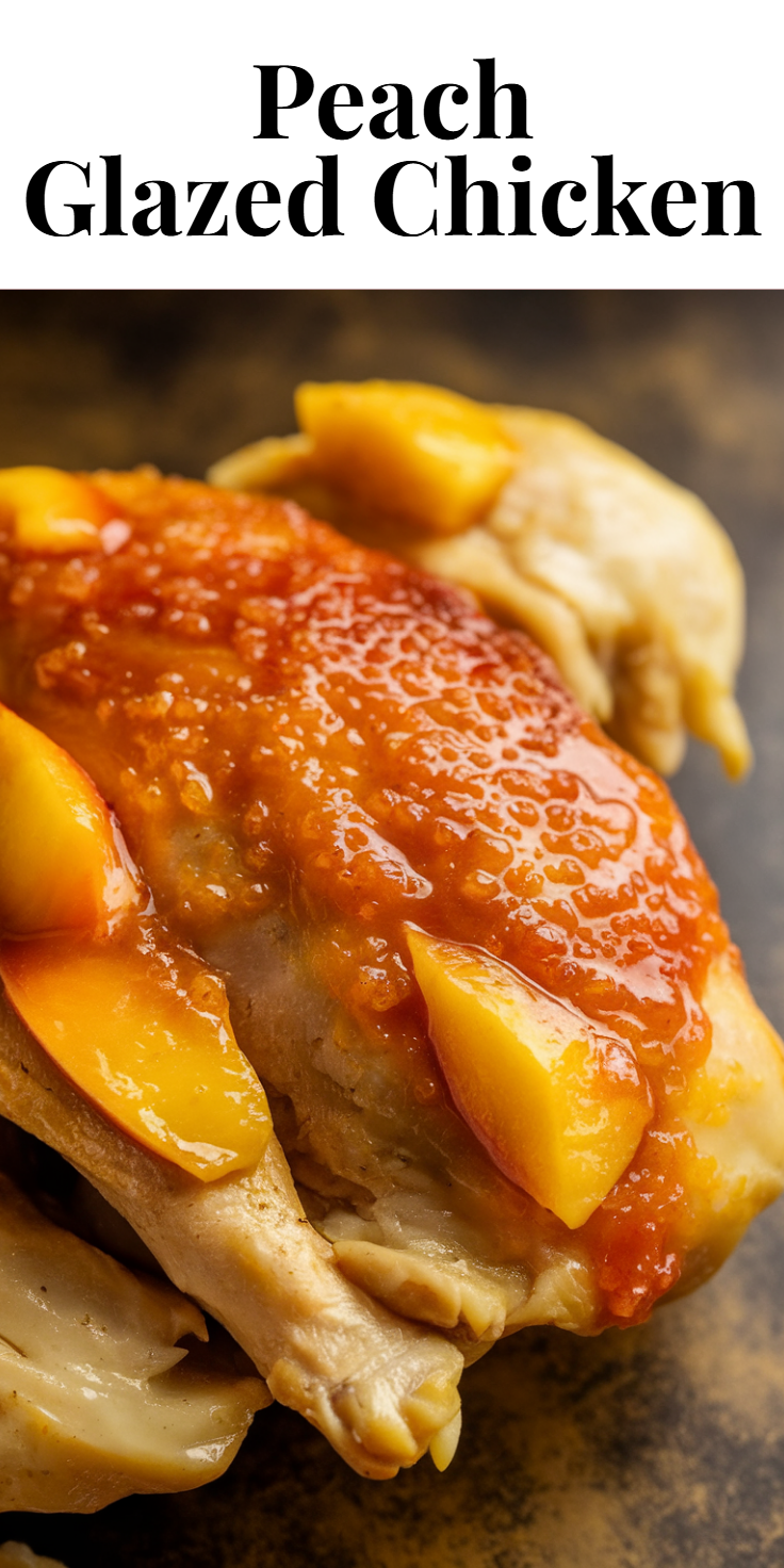 Peach Glazed Chicken Pinterest Pin