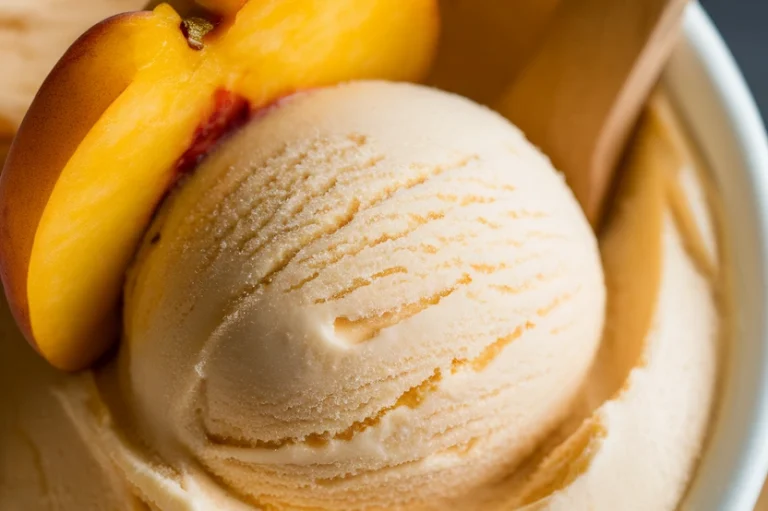 Peach Ice Cream - Featured Image