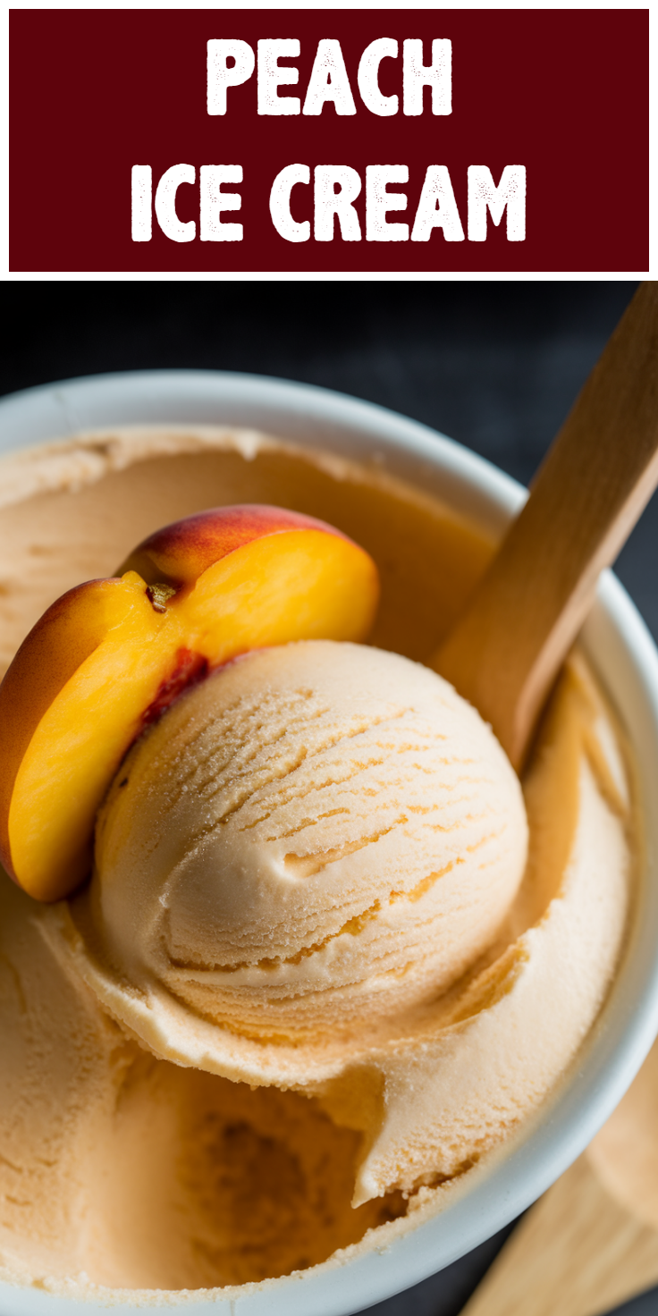Peach Ice Cream Pinterest Pin