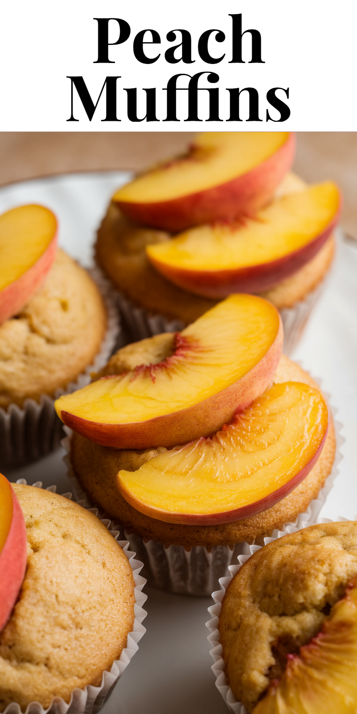Peach Muffins Pinterest Pin