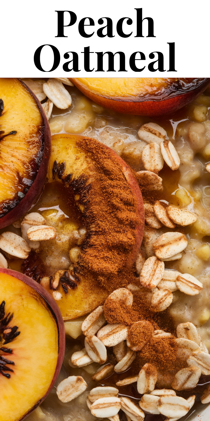 Peach Oatmeal Pinterest Pin