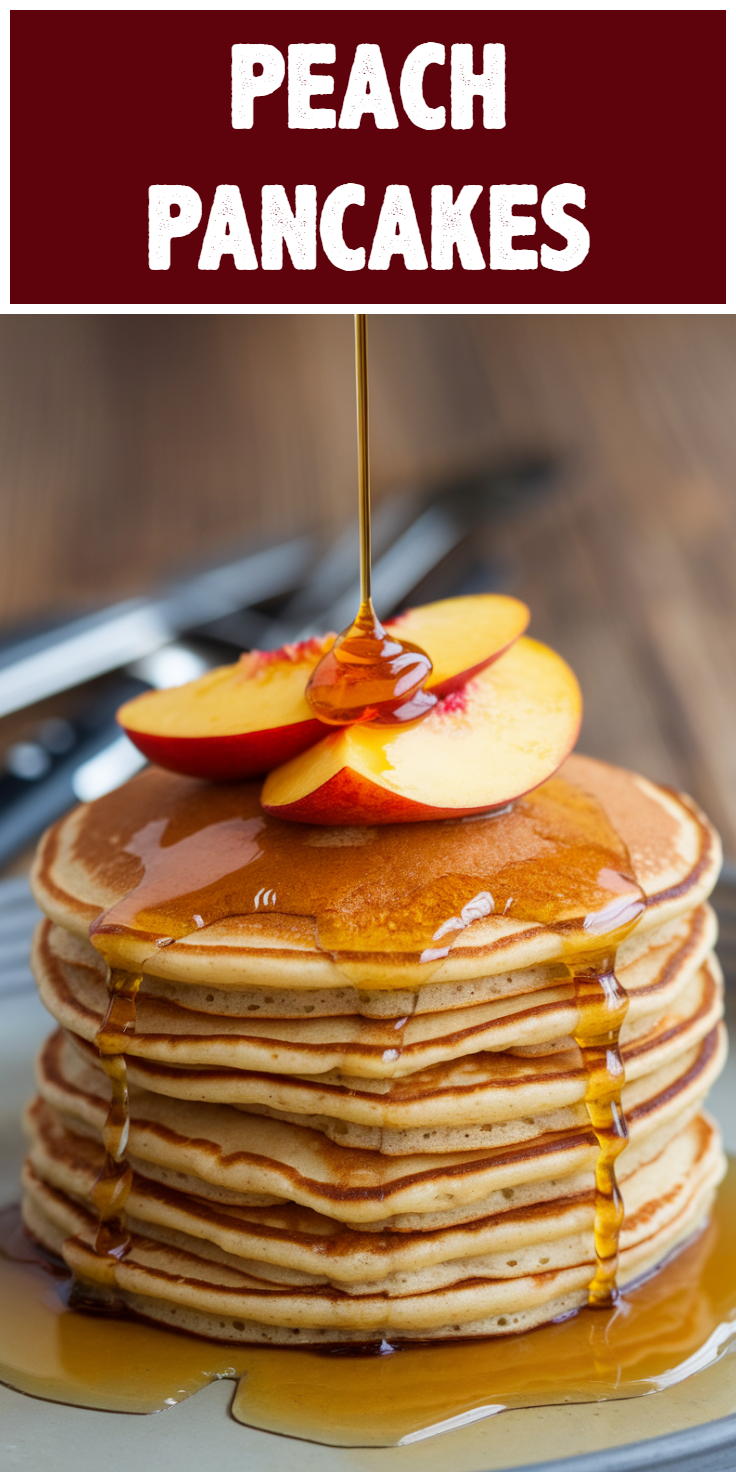 Peach Pancakes Pinterest Pin
