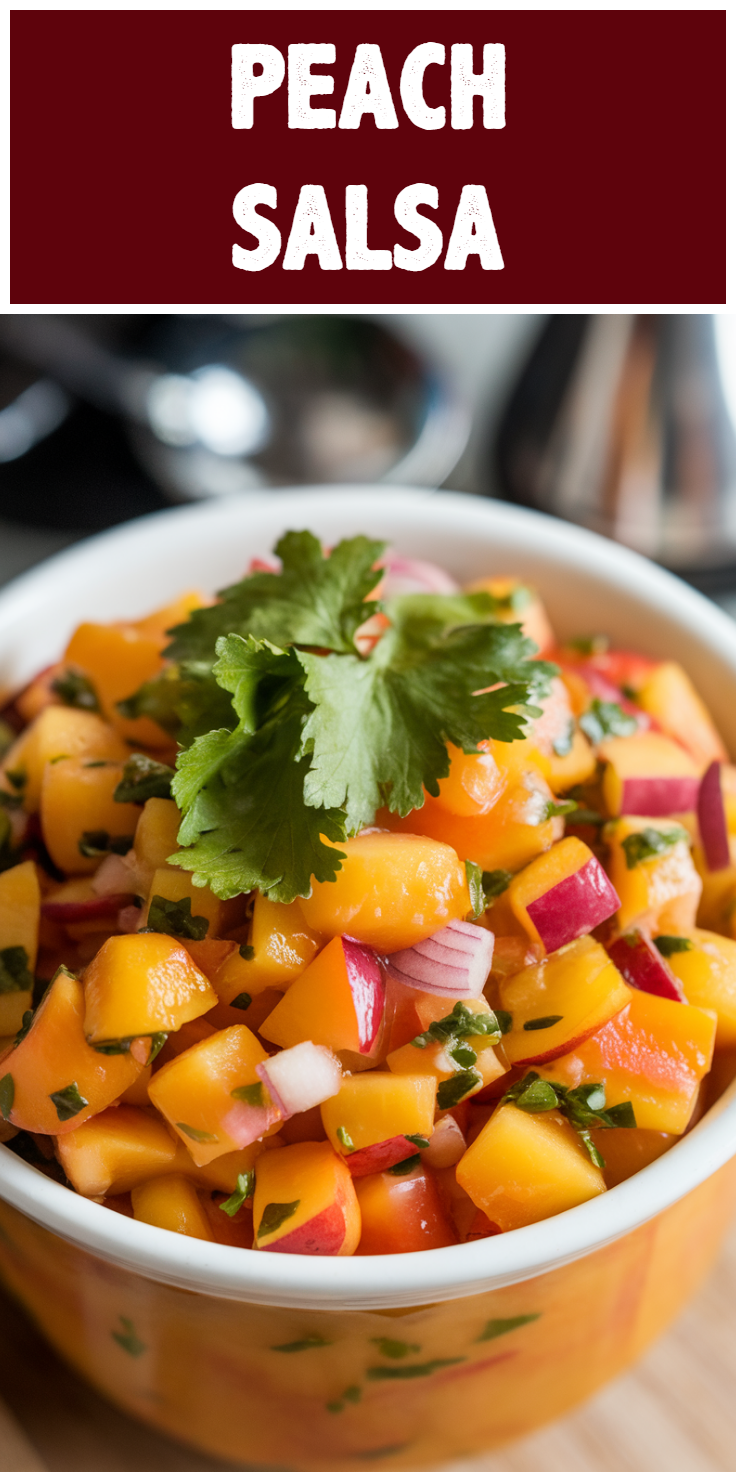 Peach Salsa Pinterest Pin