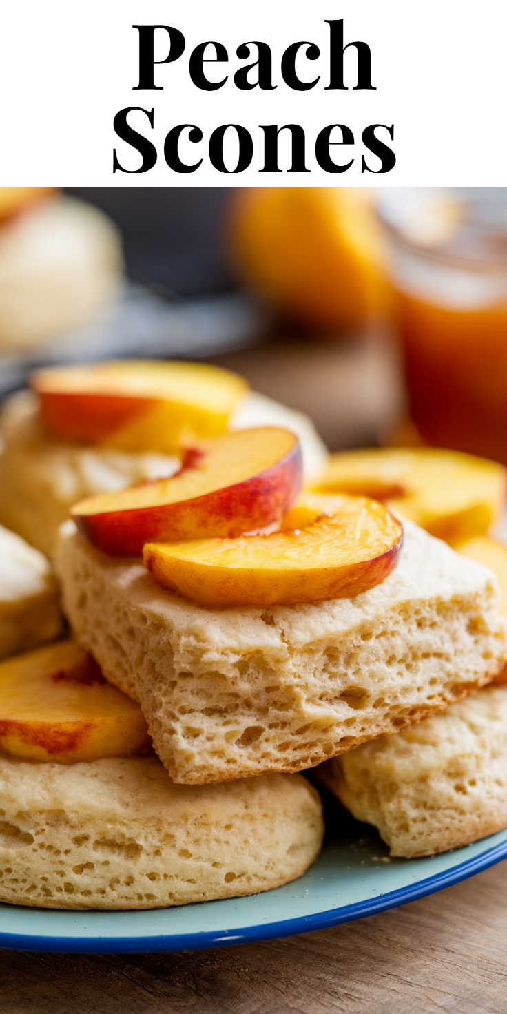 Peach Scones Pinterest Pin