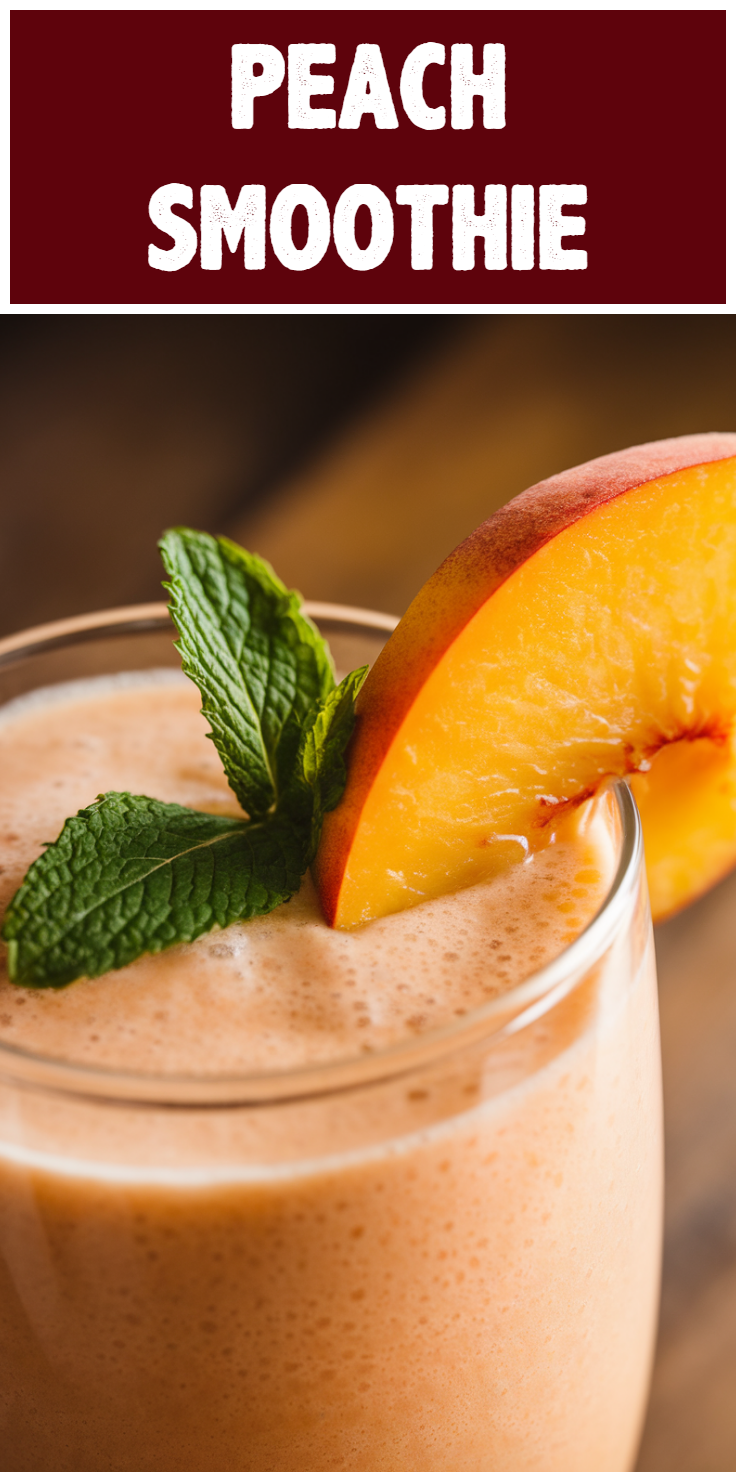 Peach Smoothie Pinterest Pin
