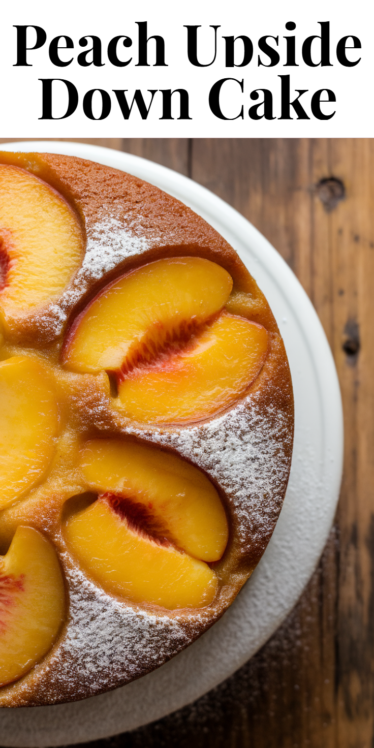 Peach Upside Down Cake Pinterest Pin