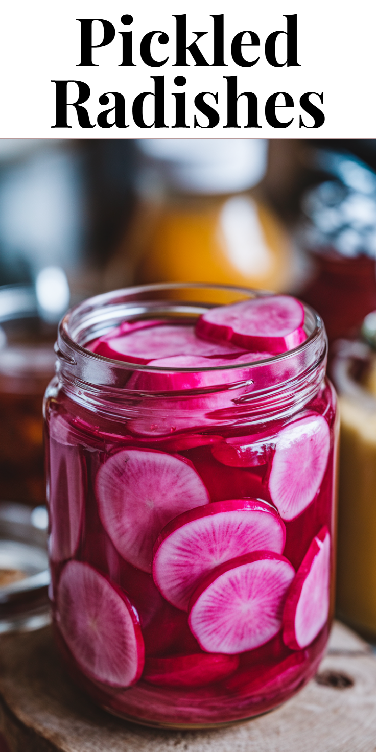 Pickled Radishes Pinterest Pin