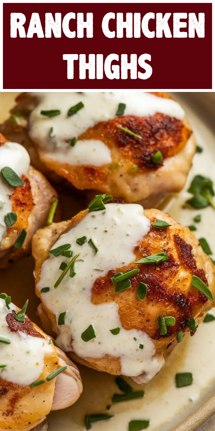 Ranch Chicken Thighs Pinterest Pin