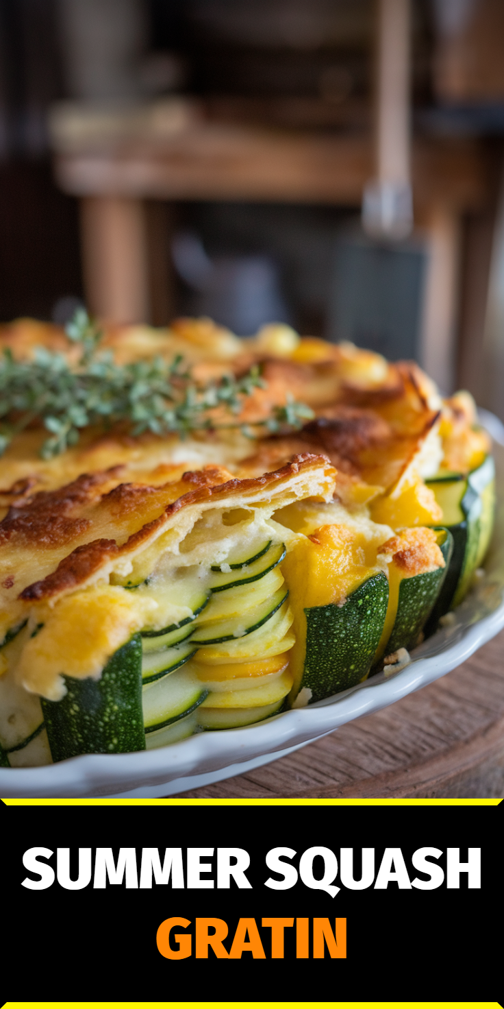 Summer Squash Gratin Pinterest Pin