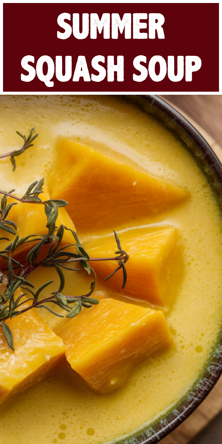 Summer Squash Soup Pinterest Pin