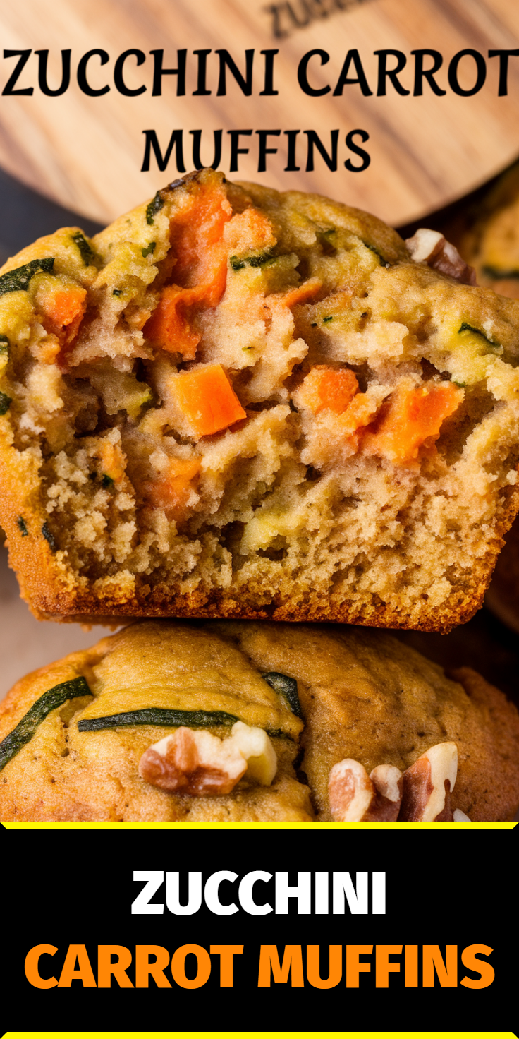 Zucchini Carrot Muffins Pinterest Pin