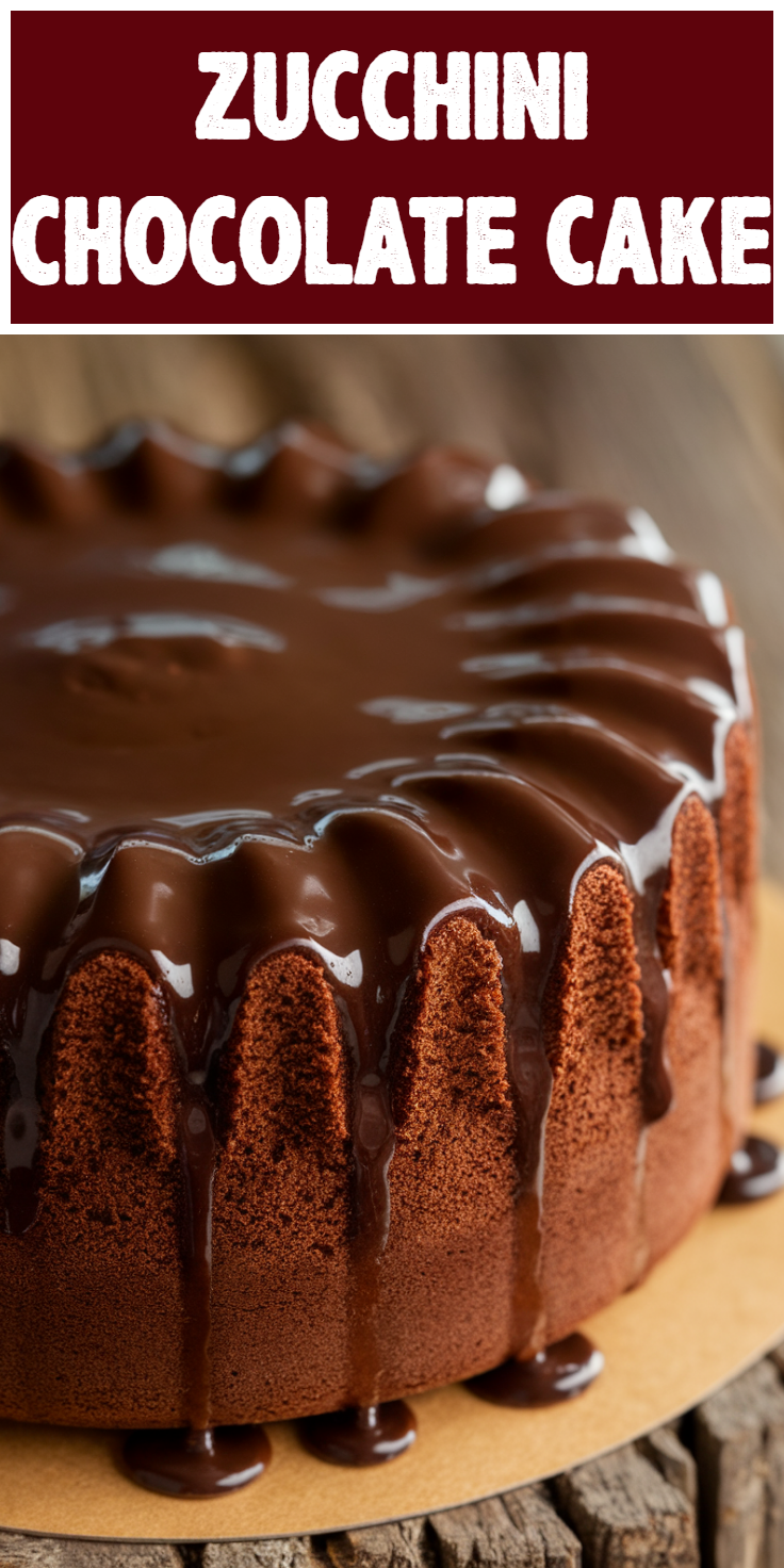 Zucchini Chocolate Cake Pinterest Pin