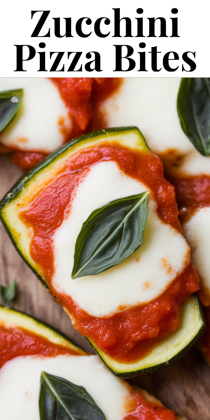 Zucchini Pizza Bites Pinterest Pin