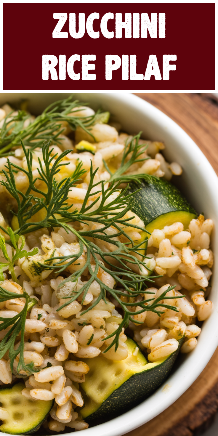 Zucchini Rice Pilaf Pinterest Pin