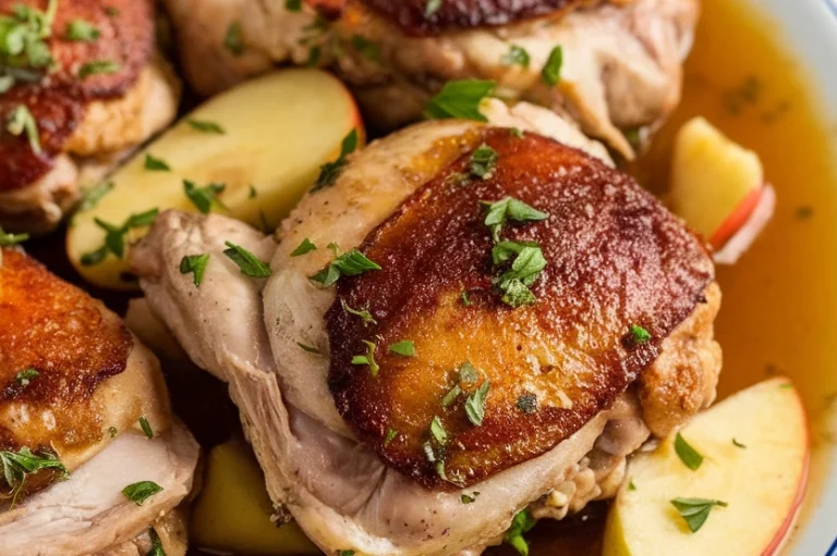 Apple Cider Braised Chicken Thighs - Featured Image