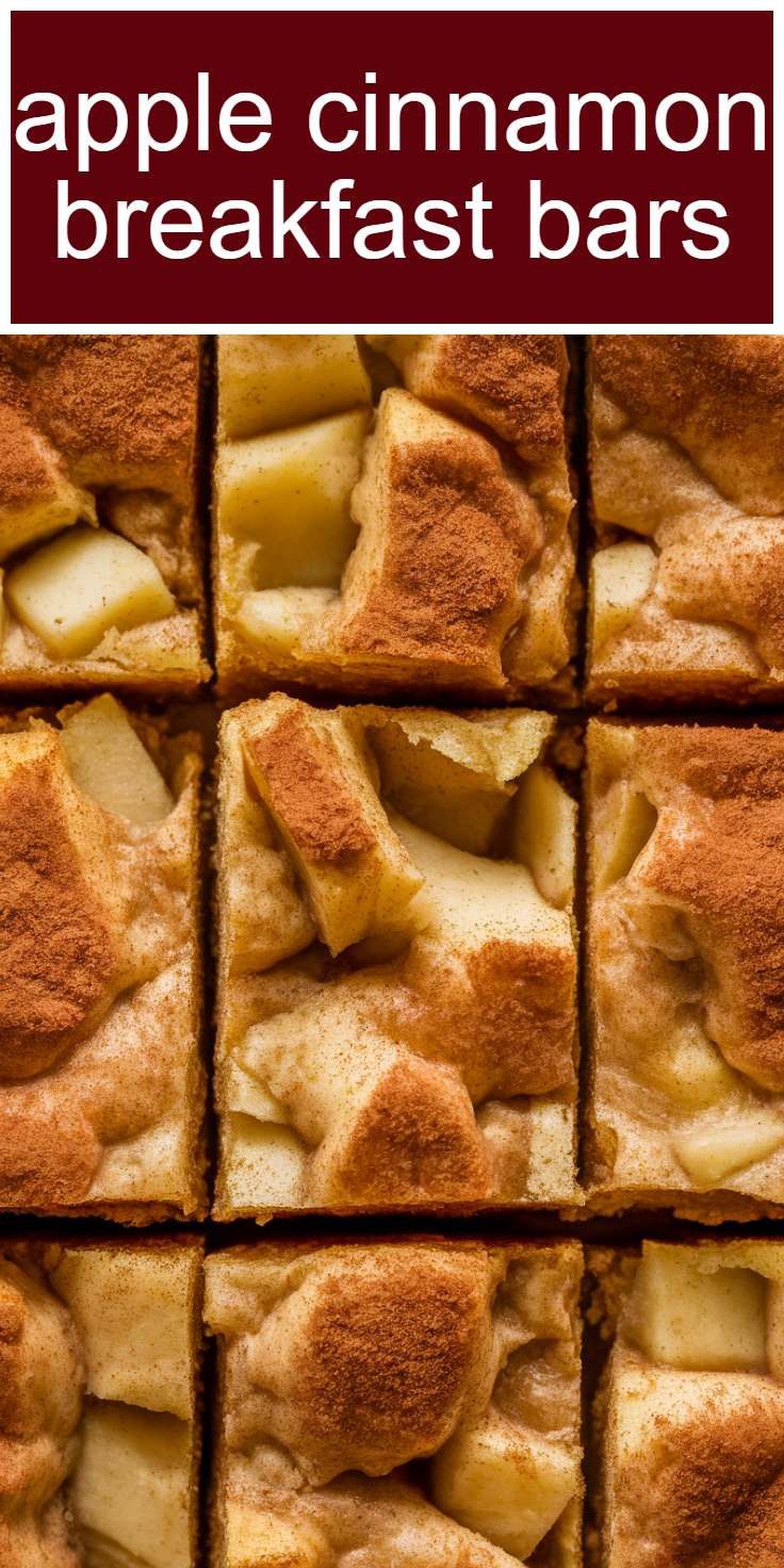 Apple Cinnamon Breakfast Bars Pinterest Pin