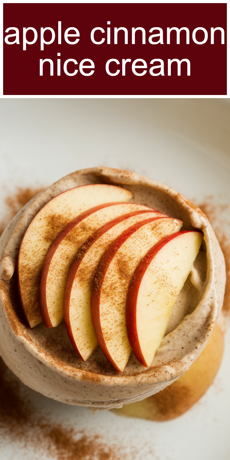 Apple Cinnamon Nice Cream Pinterest Pin