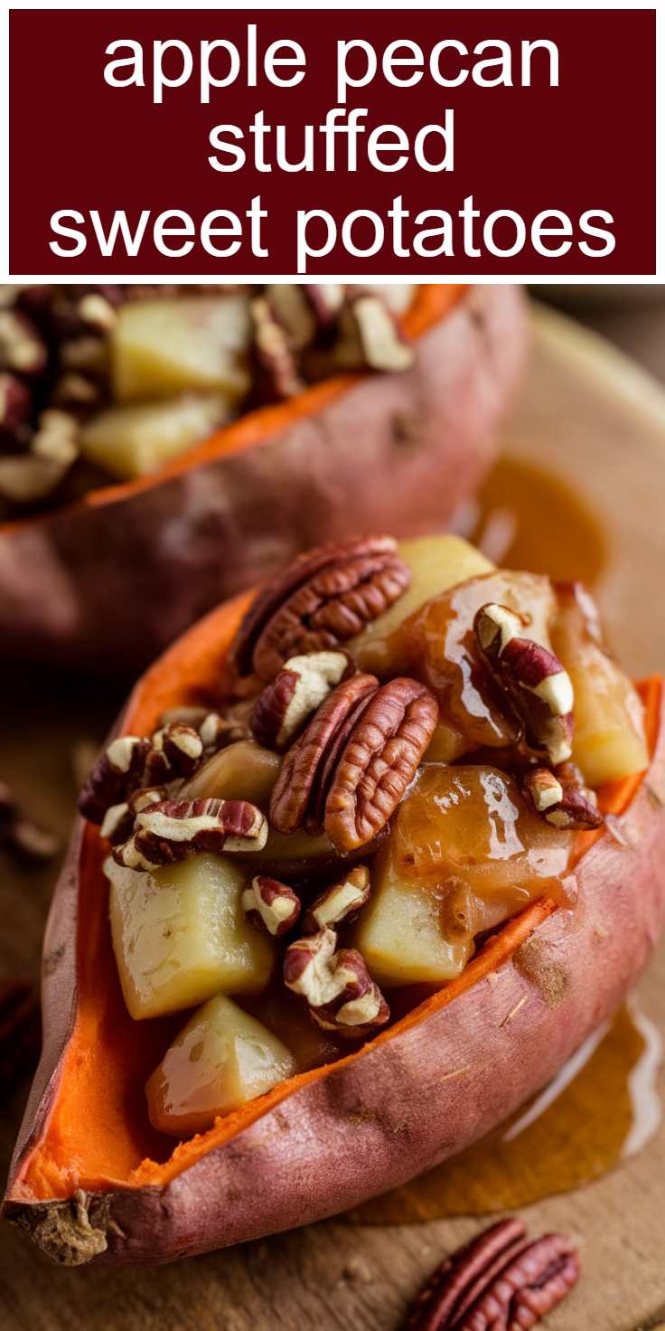Apple Pecan Stuffed Sweet Potatoes Pinterest Pin