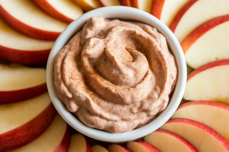 Apple Slices with Cinnamon Cream Dip - Featured Image