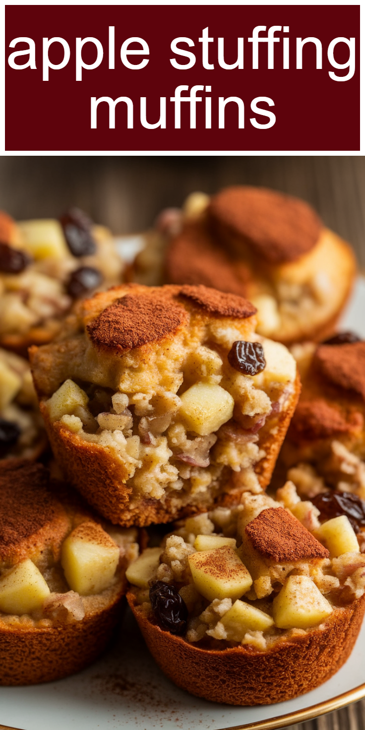 Apple Stuffing Muffins Pinterest Pin