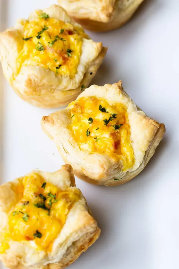 Bacon, Egg, and Cheese Breakfast Puff Pastry Cups