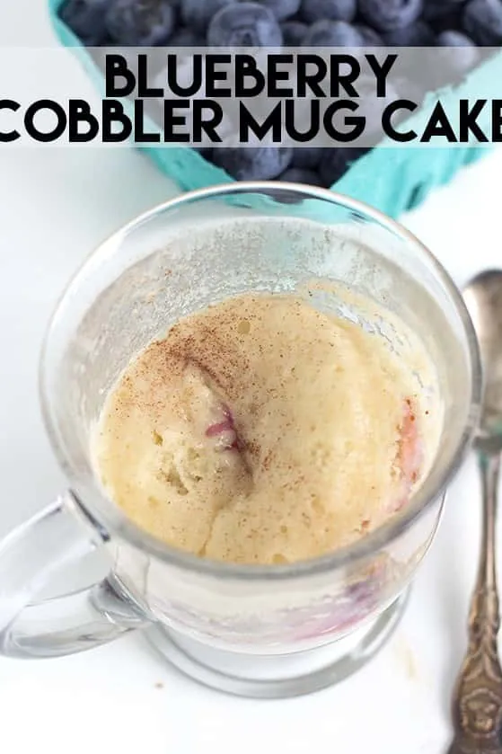 Blueberry Cobbler Mug Cake