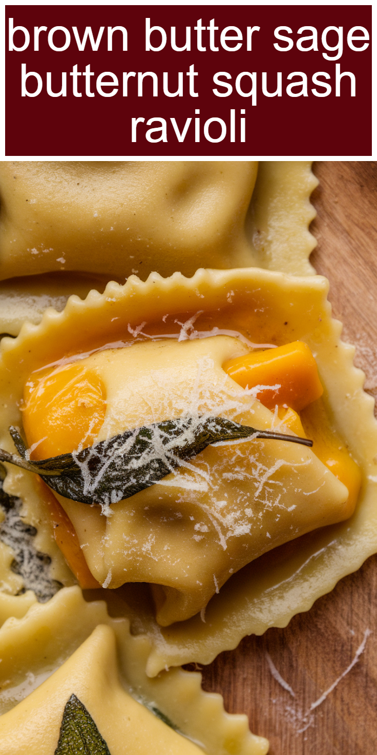 Brown Butter Sage Butternut Squash Ravioli Pinterest Pin