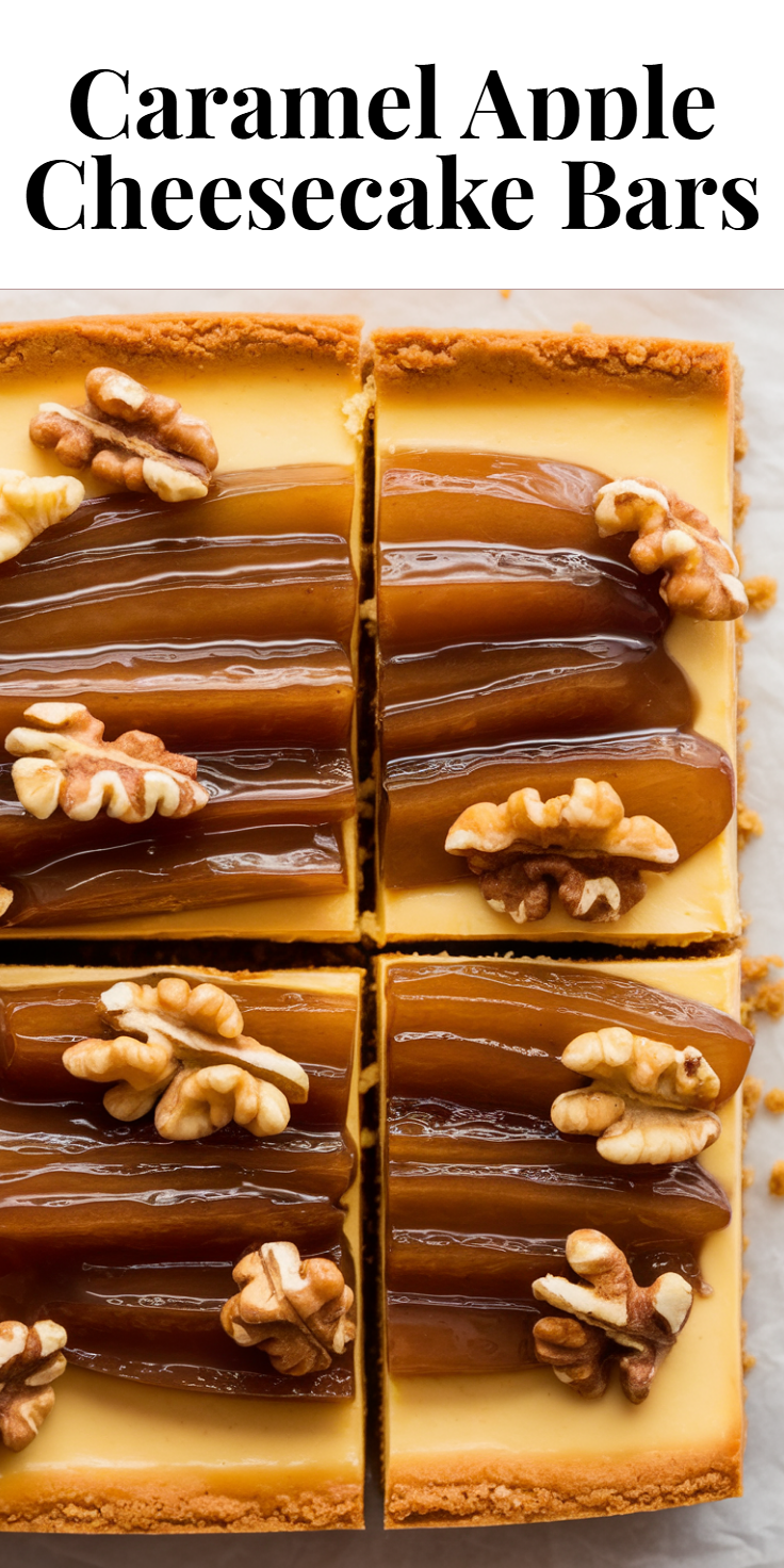 Caramel Apple Cheesecake Bars Pinterest Pin
