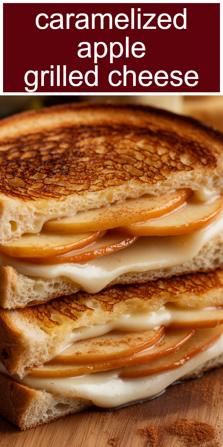 Caramelized Apple Grilled Cheese Pinterest Pin