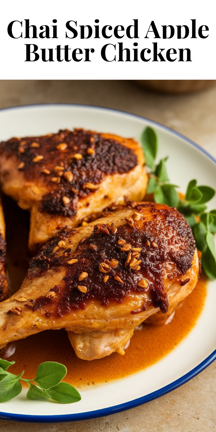 Chai Spiced Apple Butter Chicken Pinterest Pin