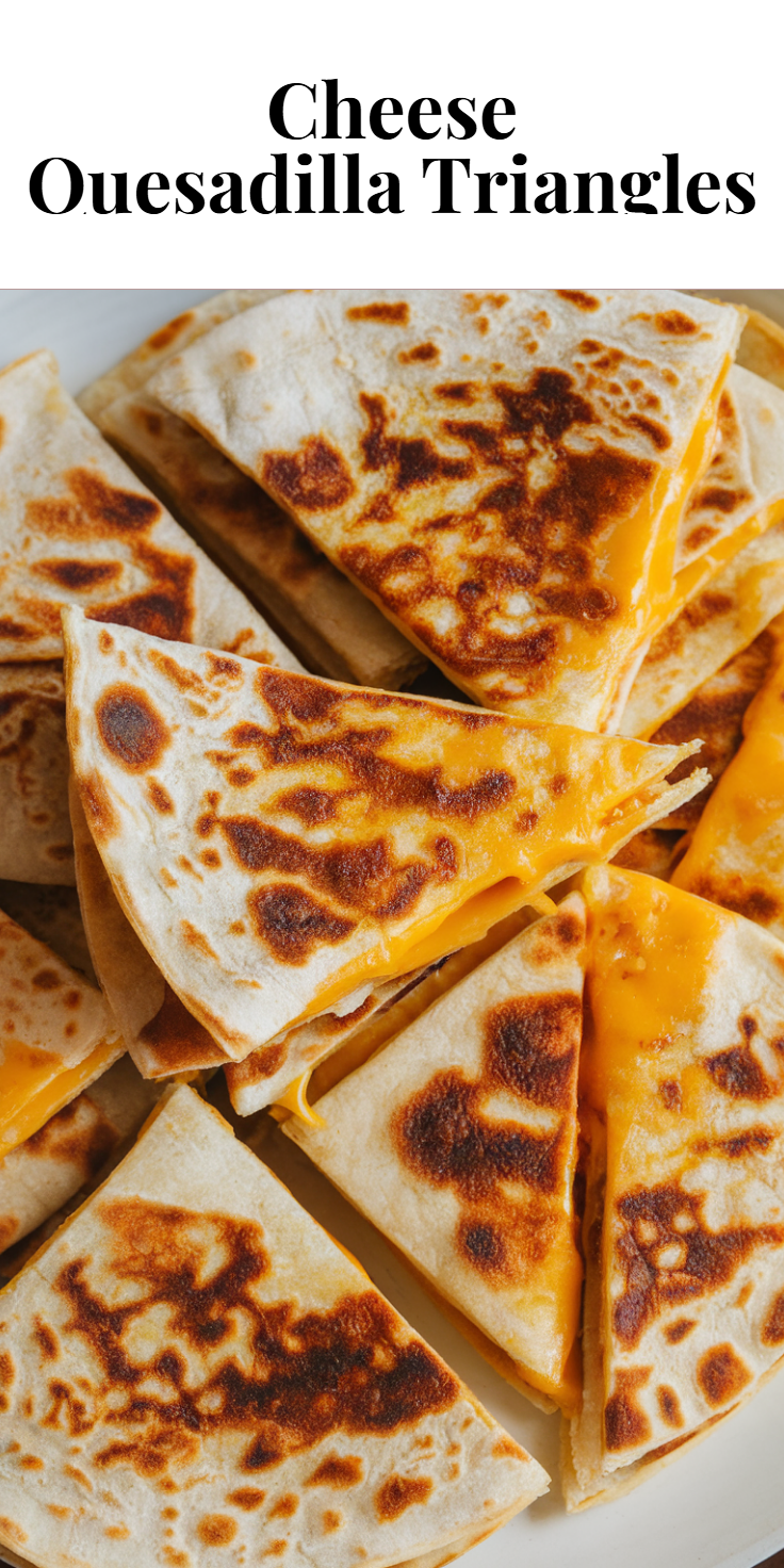 Cheese Quesadilla Triangles Pinterest Pin