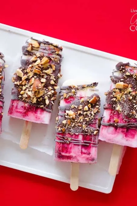 Cherry Yogurt Popsicles