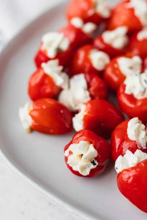 Cream Cheese Stuffed Peppadews (Piquanté Peppers)