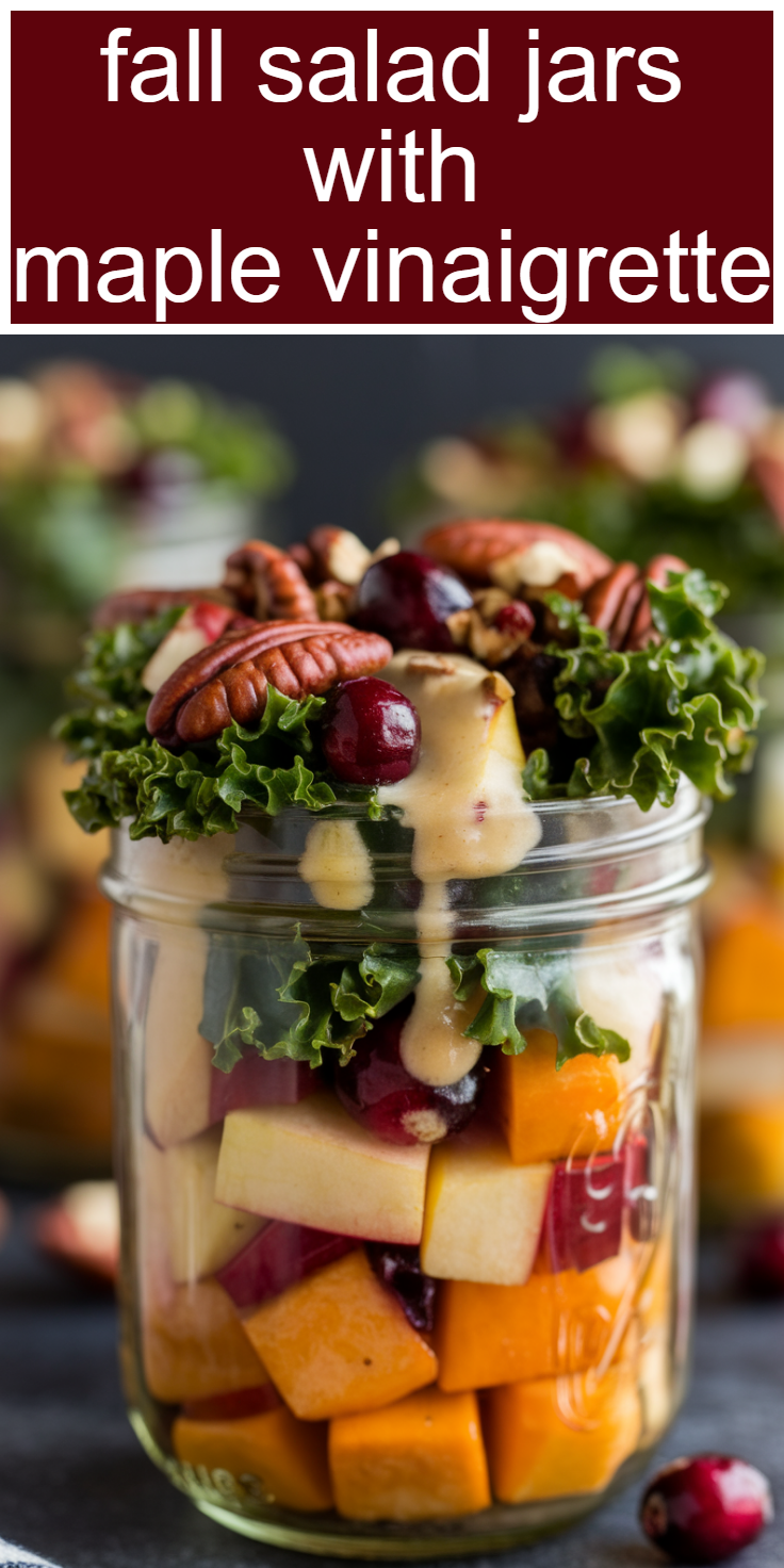 Fall Salad Jars with Maple Vinaigrette Pinterest Pin