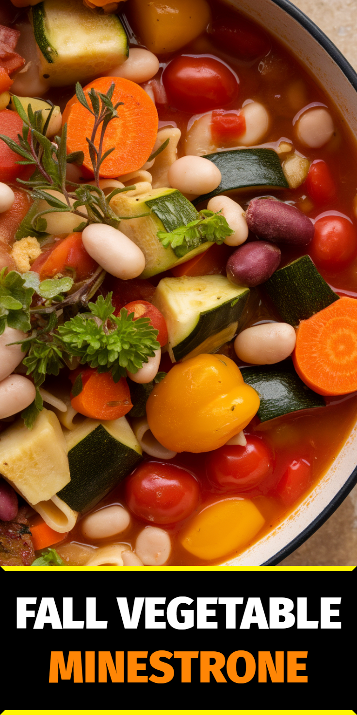 Fall Vegetable Minestrone Pinterest Pin
