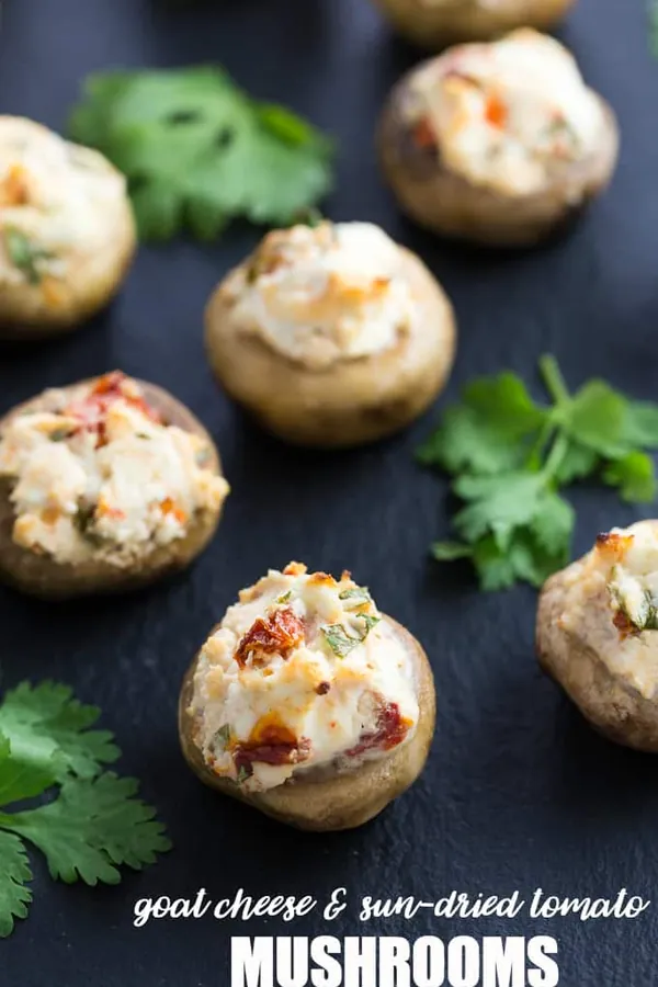 Goat Cheese & Sun-Dried Tomato Mushrooms