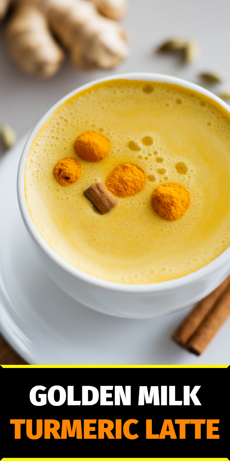 Golden Milk Turmeric Latte Pinterest Pin