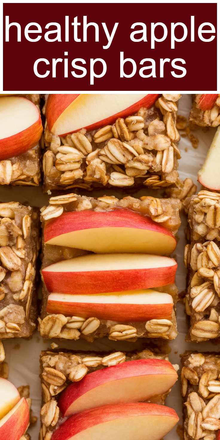 Healthy Apple Crisp Bars Pinterest Pin