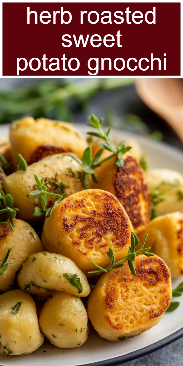 Herb Roasted Sweet Potato Gnocchi Pinterest Pin