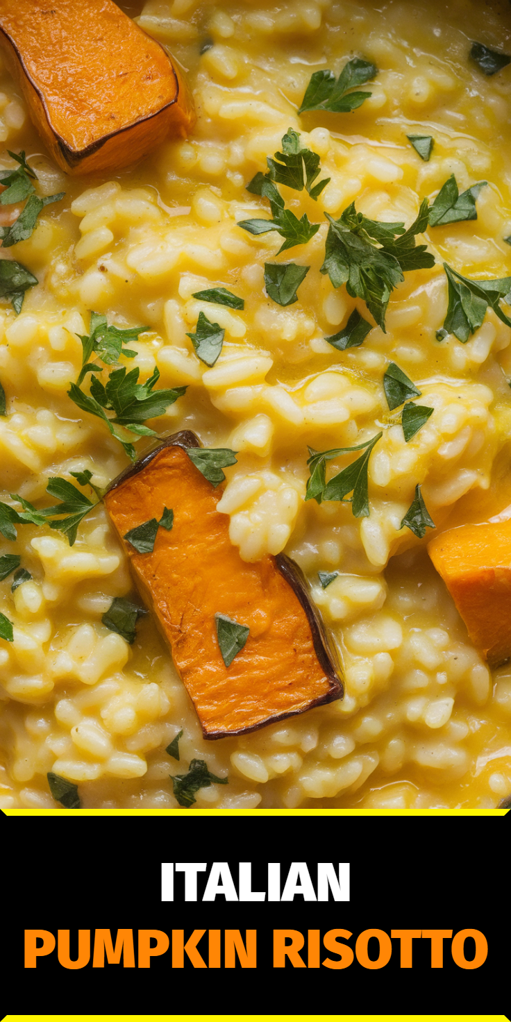 Italian Pumpkin Risotto Pinterest Pin