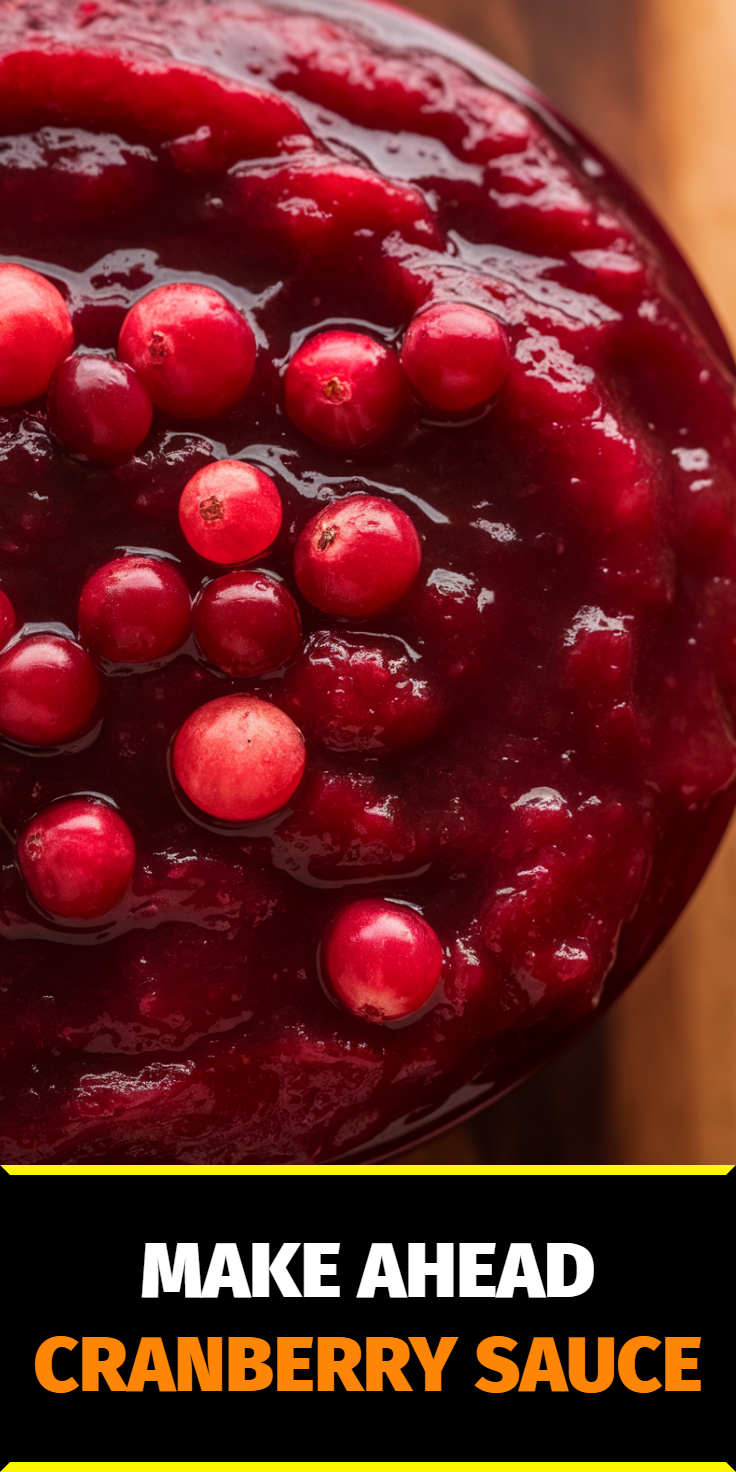 Make-Ahead Cranberry Sauce Pinterest Pin