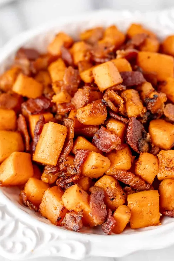 Maple Bacon Sweet Potato Hash