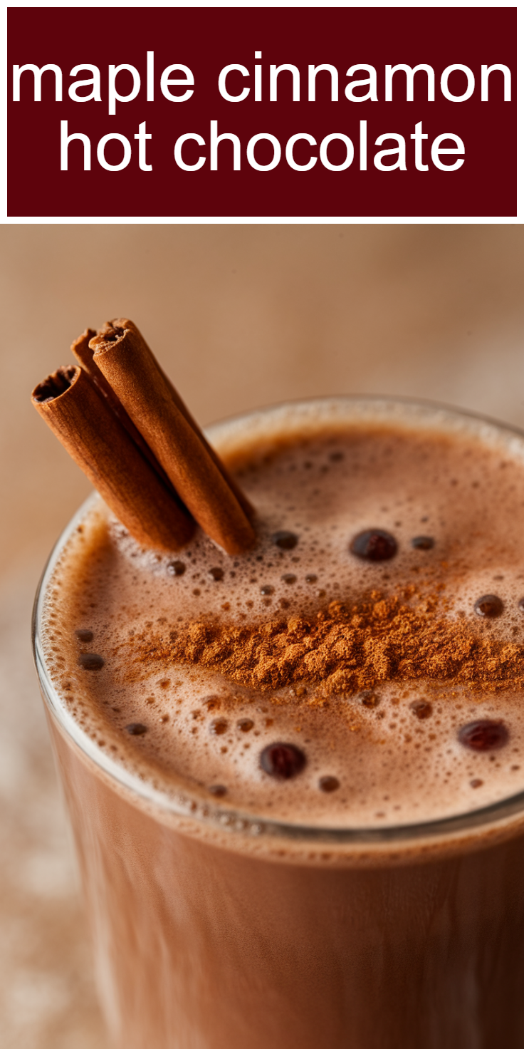 Maple Cinnamon Hot Chocolate Pinterest Pin