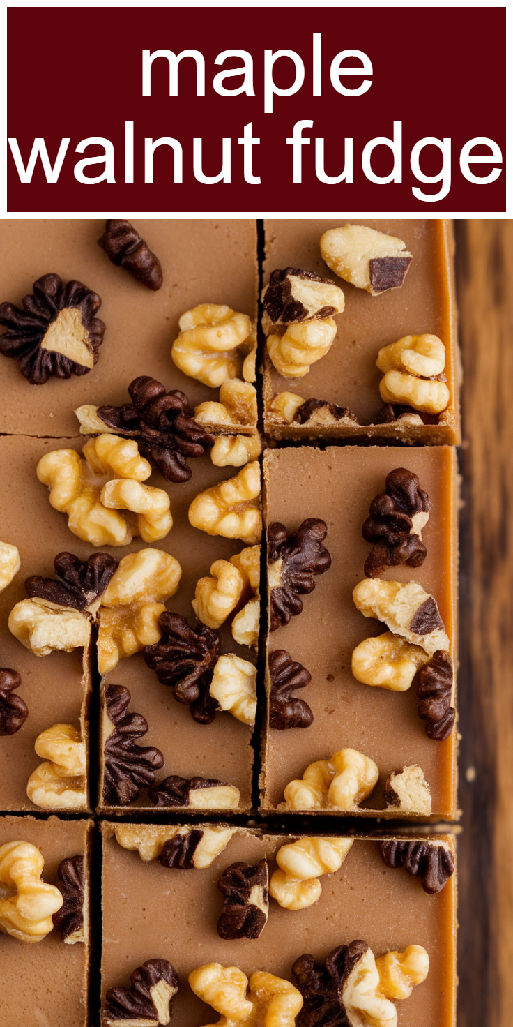 Maple Walnut Fudge Pinterest Pin