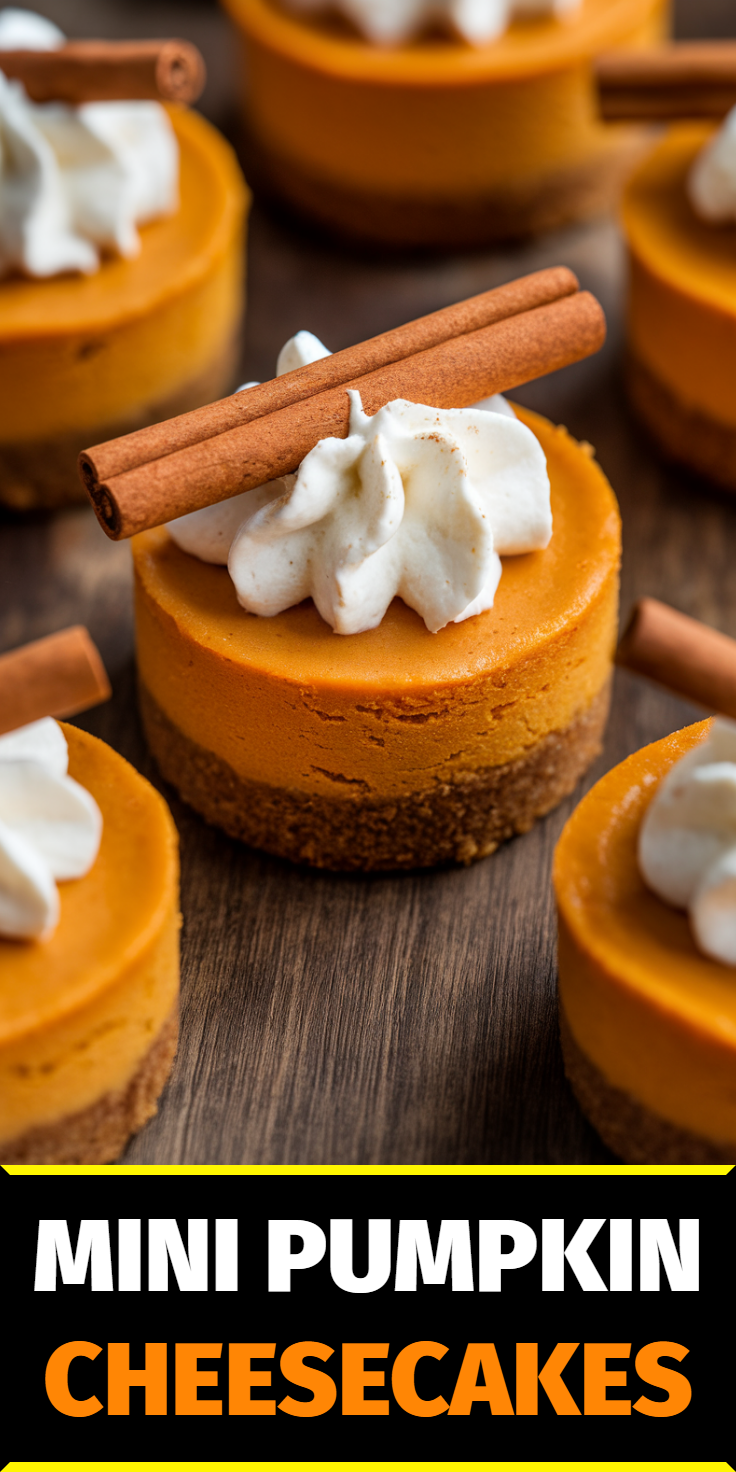 Mini Pumpkin Cheesecakes Pinterest Pin