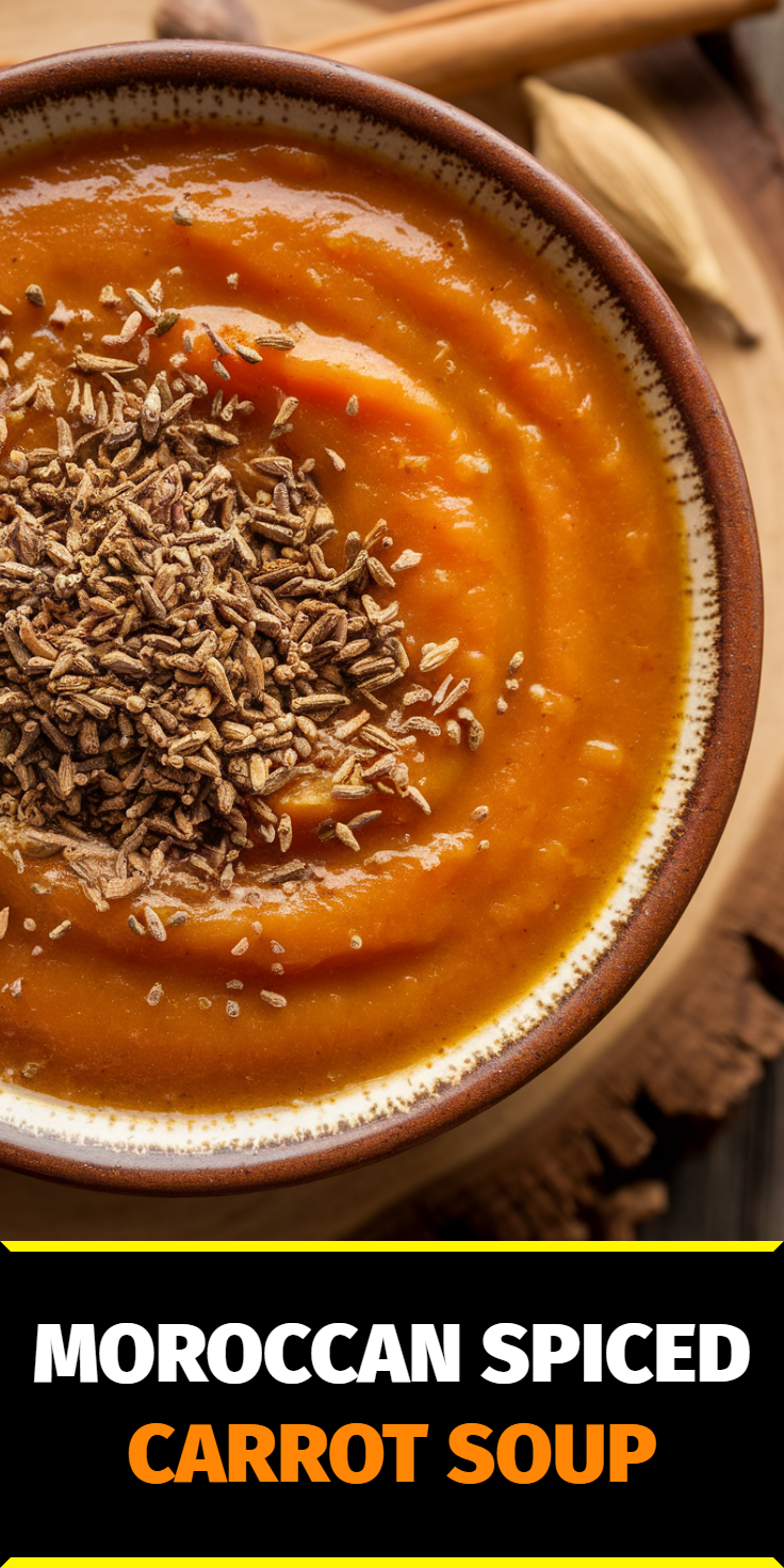 Moroccan Spiced Carrot Soup Pinterest Pin